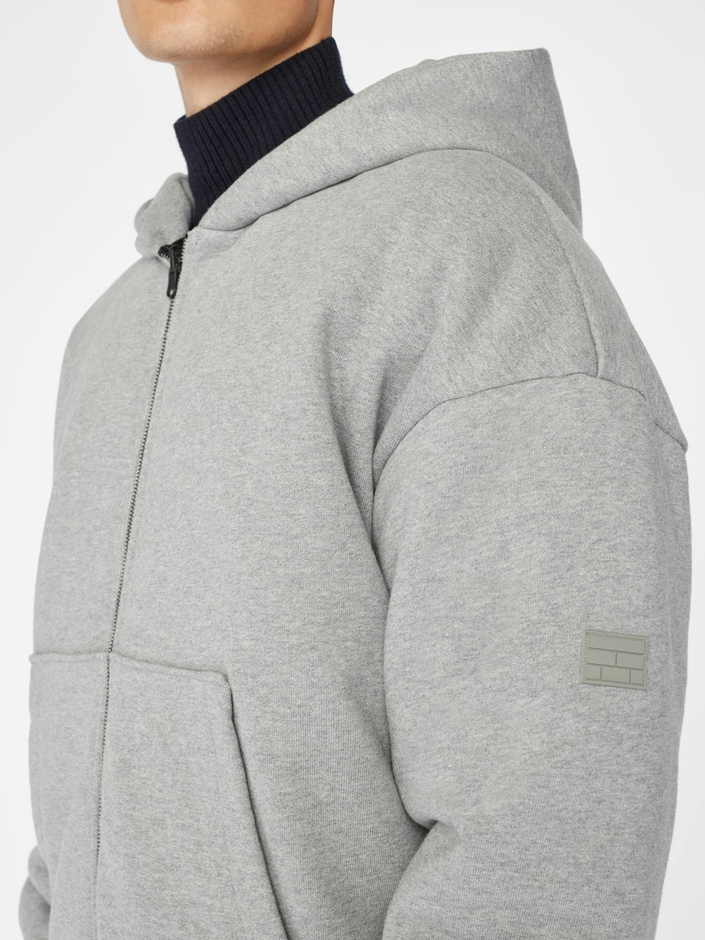 hoodie zipped up